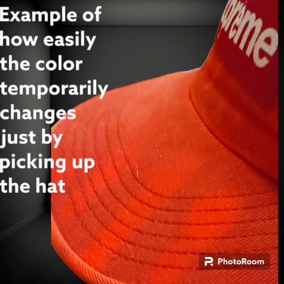 UNIQUE SUPREME Reactive RED Box Camp Cap SS18 Color Change SOLD OUT EVERYWHERE! - Picture 5 of 9
